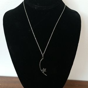 Sterling Silver Orion Blk Spinel Necklace